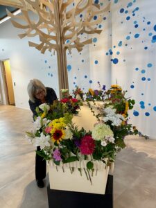 afscheid met behulp van de Bloemenband